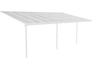 Clearance Aanleunende Carport In Aluminium 18,8 M - Wit - Alvaro Prieel, Pergola, Gazebo En Kiosk