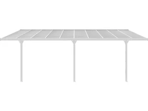 Clearance Aanleunende Carport In Aluminium 18,8 M - Wit - Alvaro Prieel, Pergola, Gazebo En Kiosk