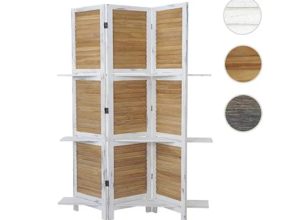 Best Sale Aberdeen Scherm Met Planken, Wit/Bruin Kamerscherm