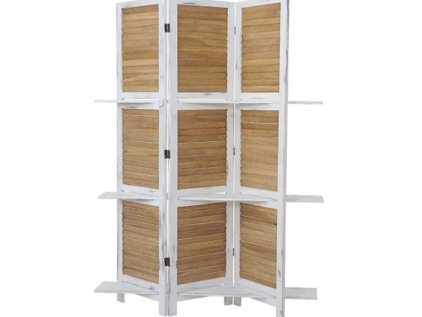 Best Sale Aberdeen Scherm Met Planken, Wit/Bruin Kamerscherm