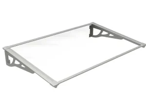 Store Afdak Kepler Van Aluminium - 120 X 90 X 22 Cm - Zilverkleur Luifel En Afdak