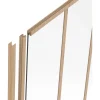Hot Afsluitlat Voor Glazen Binnenraam In Aluminium Met Poedercoating - H105 Cm - Lichte Houtlook - Bayview Glazen Binnenraam