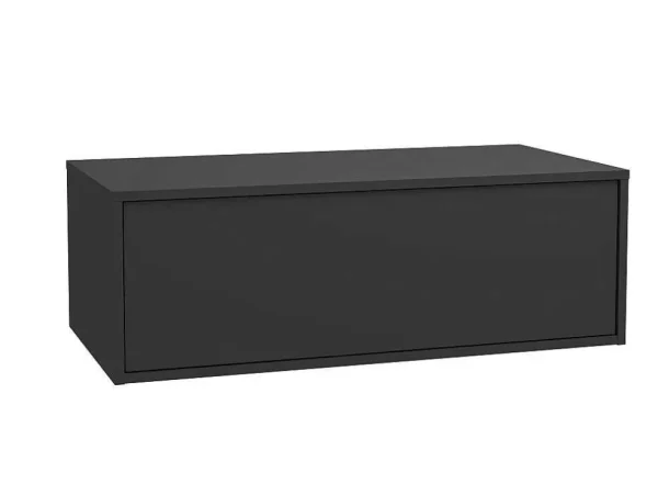 Best Antracietgrijs Hangend Badkamermeubel Met Enkele Wastafel - 94 Cm - Teana Ii Badkamermeubel Met Enkele Wastafel