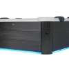 Sale Antracietgrijze Halfharde Spa Met 6 Plaatsen Met Ledverlichting En Accessoires - 128 Stralen - L160 X B160 X H65 Cm - Napuka Van Home Spa