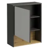 Outlet Badkamer Muurkast - Antraciet - 60 Cm - Yangra Muurkast Badkamer