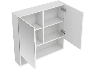 Cheap Badkamer Muurkast Met Spiegel En Nis Zumpa - Wit Muurkast Badkamer