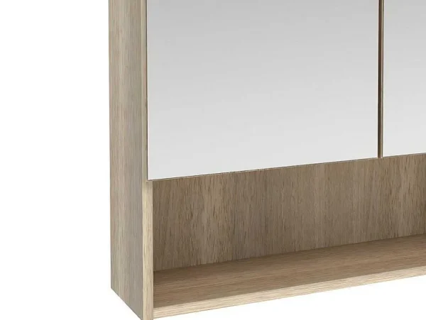 Cheap Badkamer Muurkast Met Spiegel En Nis Zumpa - Eik Muurkast Badkamer