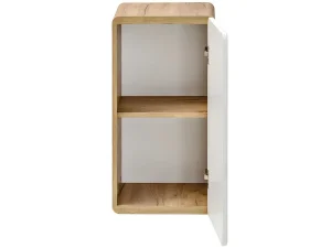 Best Badkamerkast Naturel En Wit - L32 X B35 X H68 Cm - Aruba Badkamerkast