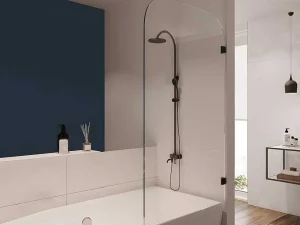 Hot Badscherm In Industriele Stijl Met Afgeronde Hoeken - 80 X 140 Cm - Timour Badscherm