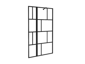 Best Badscherm In Industriele Stijl Met Beweegbaar Deel - 100 X 140 Cm - Obelini Badscherm
