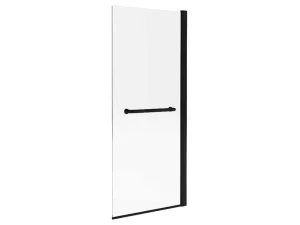 Flash Sale Badscherm Met Matzwarte Metalen Handdoekenrek In Industriele Stijl - 70 X 140 Cm - Tobin Badscherm