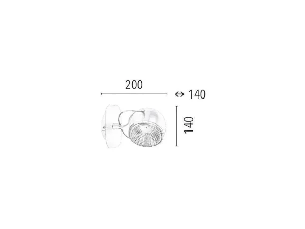Best Ball Spot, Chroom, Wit, 20X14X14 Cm, Tuinlamp