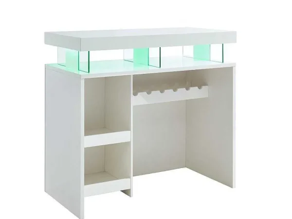 Best Barmeubel Fabio - Mdf Witgelakt - Met Ledverlichting Barmeubel