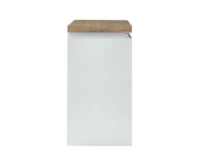 Outlet Barmeubel Halo Ii - Wit Gelakt Mdf - Leds - Wit En Eik Barmeubel