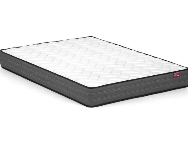Clearance Bed 140 X 190 Cm Met Hoofdbord Met Verticale Stiksels - Velours - Groenblauw + Matras - Feroya Fluwelen Bed