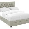 Clearance Bed Met Opbergruimte - Stof - Kleur: Champagne - 180 X 200 Cm - Leopold Fluwelen Bed
