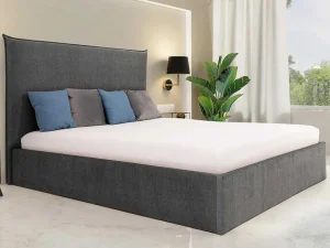 Cheap Bed Met Opbergruimte 140 X 200 Cm - Velours - Grijs - Soryo - Van Tweepersoonsbed