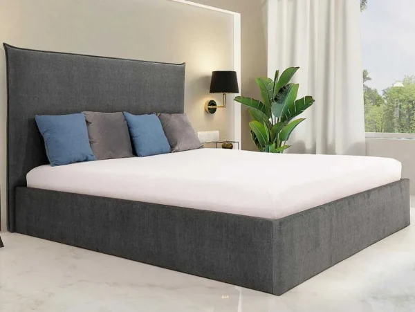 Cheap Bed Met Opbergruimte 140 X 200 Cm - Velours - Grijs - Soryo - Van Tweepersoonsbed