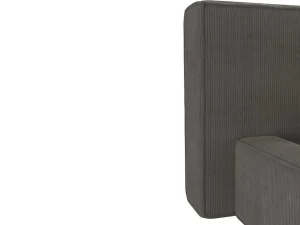 Store Bed Met Opbergruimte 180 X 200 Cm - Ribfluweel - Taupe + Matras - Timano Fluwelen Bed