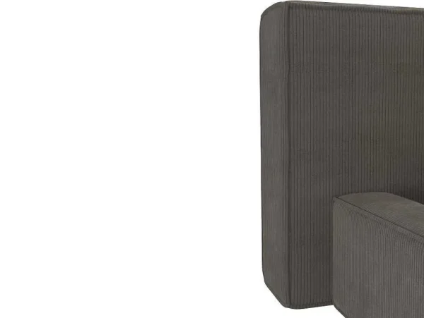 Store Bed Met Opbergruimte 180 X 200 Cm - Ribfluweel - Taupe + Matras - Timano Fluwelen Bed
