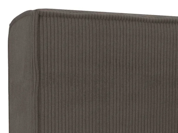 Store Bed Met Opbergruimte 180 X 200 Cm - Ribfluweel - Taupe + Matras - Timano Fluwelen Bed