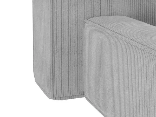 Clearance Bed Met Opbergruimte 180 X 200 Cm - Ribfluweel - Lichtgrijs - Timano - Van Fluwelen Bed