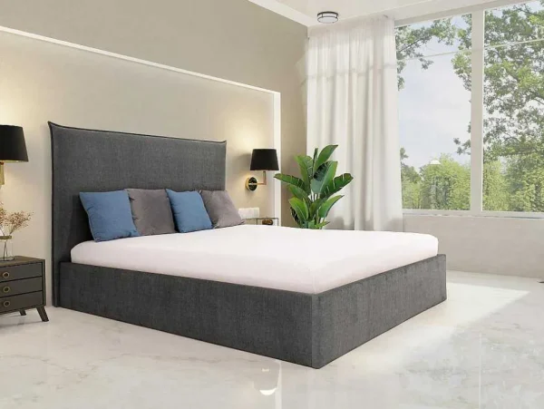 Cheap Bed Met Opbergruimte 140 X 200 Cm - Velours - Grijs - Soryo - Van Tweepersoonsbed