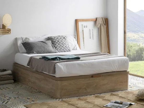 Store Bedbodem Met Opbergruimte Hestia Van Ysmee - Licht Naturelkleur - 140 X 190 Cm Bedbodem