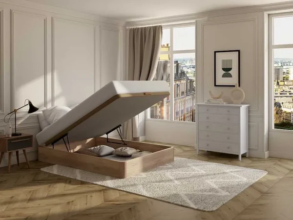 Store Bedbodem Met Opbergruimte Hestia Van Ysmee - Licht Naturelkleur - 140 X 190 Cm Bedbodem