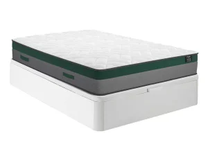 Best Sale Bedset 160 X 200 Cm - Witte Bedbodem Met Opbergruimte + Matras Met Pocketveren - Prestige Van Ysmee Play Set Matras En Lattenbodem