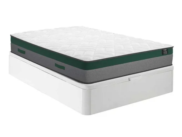 Best Sale Bedset 160 X 200 Cm - Witte Bedbodem Met Opbergruimte + Matras Met Pocketveren - Prestige Van Ysmee Play Set Matras En Lattenbodem