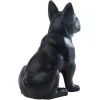 Outlet Beeld Van Franse Bulldog - Hars - L. 27 X B. 16 X H. 32 Cm - Mat Zwart - Doggo Standbeeld