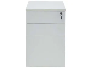 New Behuizing Van Een Professioneel Mobiel Bureau - 3 Lades - Met Slot - Wit - Downtown Kantoormeubilair