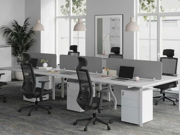 New Behuizing Van Een Professioneel Mobiel Bureau - 3 Lades - Met Slot - Wit - Downtown Kantoormeubilair