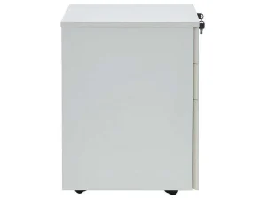 New Behuizing Van Een Professioneel Mobiel Bureau - 3 Lades - Met Slot - Wit - Downtown Kantoormeubilair