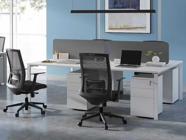 New Behuizing Van Een Professioneel Mobiel Bureau - 3 Lades - Met Slot - Wit - Downtown Kantoormeubilair