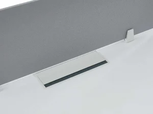 Fashion Benchbureau Voor 4 Personen - Wit - L120 Cm - Met Afscheidingen - Downtown Kantoormeubilair