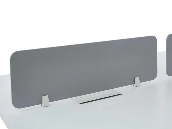 Sale Benchbureau Voor 2 Personen - Wit - L160 Cm - Met Afscheiding - Downtown Kantoormeubilair