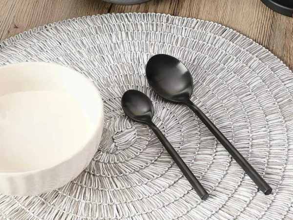 Best Bestekset 16 Stuks In Roestvrij Staal - Matzwart - Almunia Bestek
