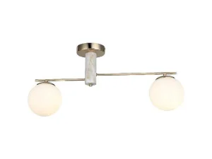 Clearance Biella Plafondlamp, Goud, Zilver, 15 X 68 X 32 Cm, Plafondlamp
