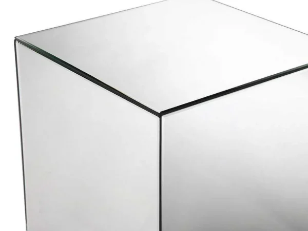 Best Sale Bijzettafel Van Spiegelglas En Mdf - Cubix - Van Bijzettafel