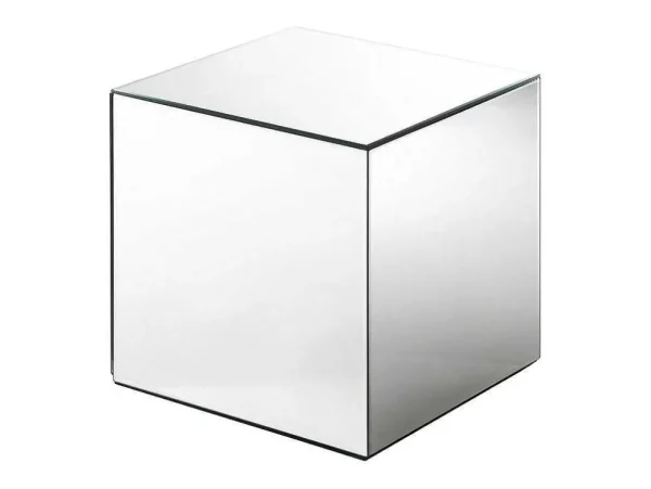 Best Sale Bijzettafel Van Spiegelglas En Mdf - Cubix - Van Bijzettafel
