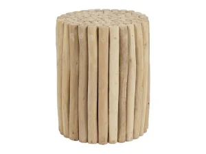 Best Sale Bijzettafel Van Teakhout - Kleur: Naturel - Lutiana Bijzettafel