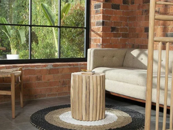 Best Sale Bijzettafel Van Teakhout - Kleur: Naturel - Lutiana Bijzettafel