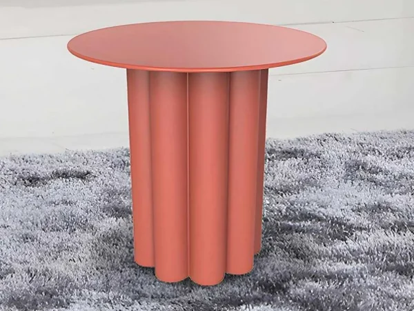 New Bijzettafeltje Van Metaal - Terracotta - Gavopi Bijzettafel