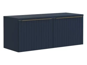 Cheap Blauw Hangend Badkamermeubel Met Dubbele Wastafel - 120 Cm - Josepha Dubbele Wastafel