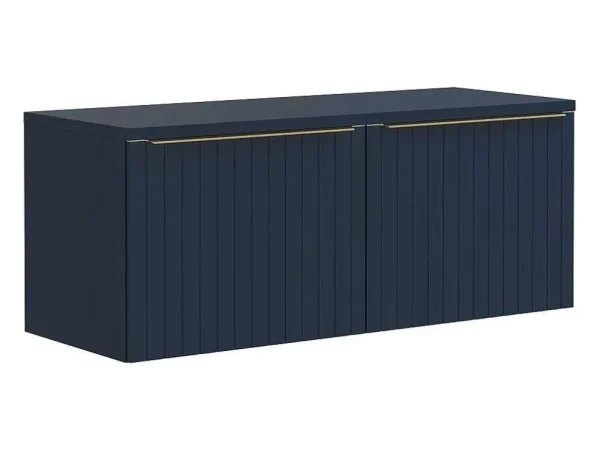 Cheap Blauw Hangend Badkamermeubel Met Dubbele Wastafel - 120 Cm - Josepha Dubbele Wastafel