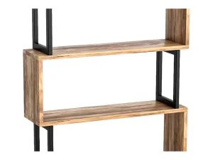 Cheap Boekenkast Met 3 Planken Van Metaal - Licht Naturel En Zwart - Roveni Boekenkast & Vitrine