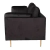 Cheap Boom Bank 3 Persoons Velours Zwart. Modulair