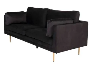 Cheap Boom Bank 3 Persoons Velours Zwart. Modulair
